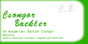 csongor backler business card